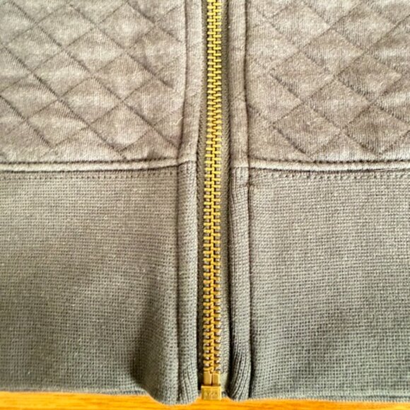 L.L.Bean Navy Quilted Sweatshirt, Full-Zip, company logo, NWT, Mens Size L - Picture 9 of 13